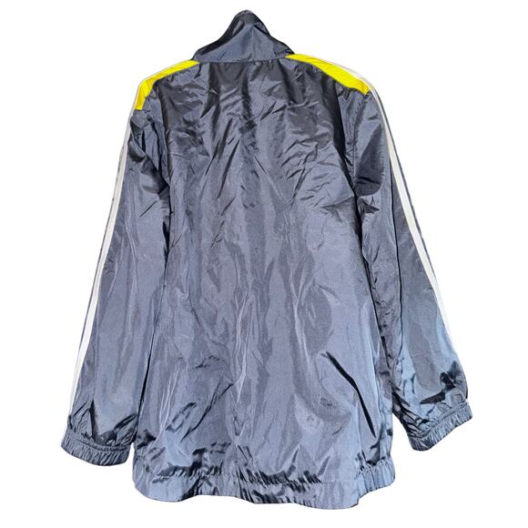 Adidas Boys Full Zip Windbreaker Jacket Size 6 Blue Yellow Track Colorblock - Picture 4 of 6